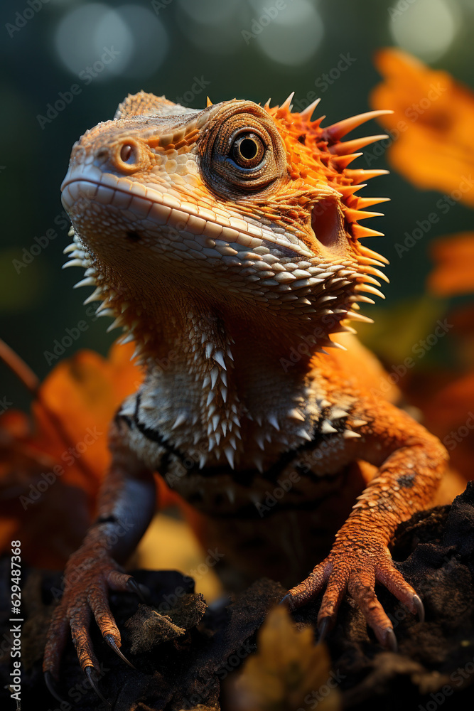 Obraz premium Lizard, Wildlife Photography, Generative AI