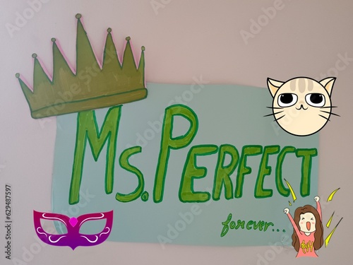 Hand drawn Mis perfect card 