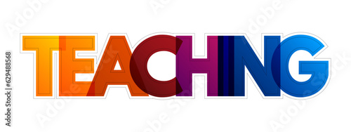 Teaching colorful text quote, concept background