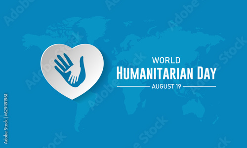 World Humanitarian Day August 19 Background Vector Illustration