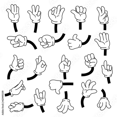 Hand gestures, arms showing signs non verbal talk