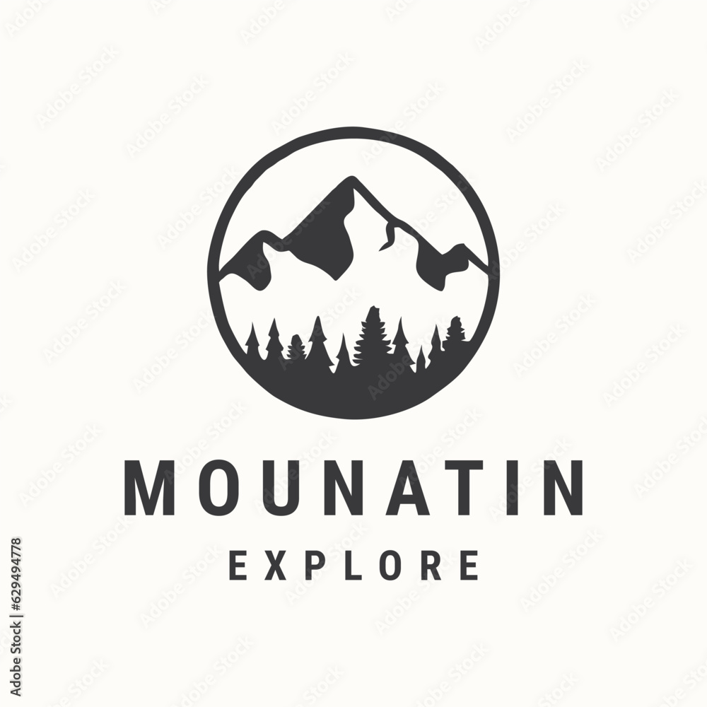 Mountain logo template vector illustration design
