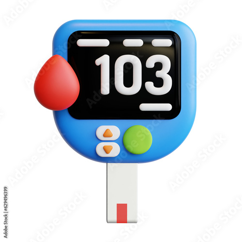 3D Glucometer Medical concept high quality render illustration