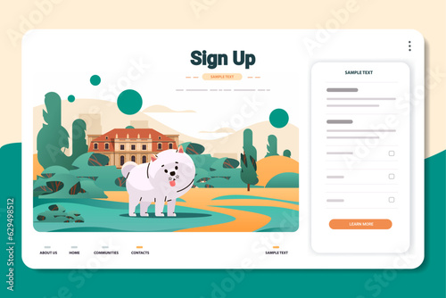 Happy national dog day greeting card cute doggy holiday of domestic animals concept horizontal