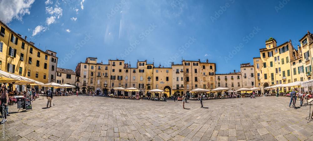 Piazza dell'Anfiteatro in Lucca, Italy