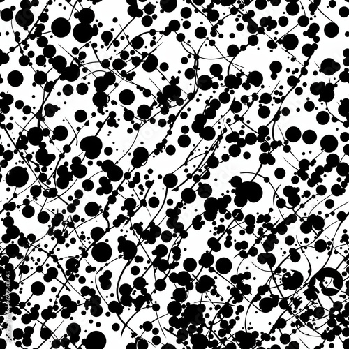 Skull black and white seamless pattern.