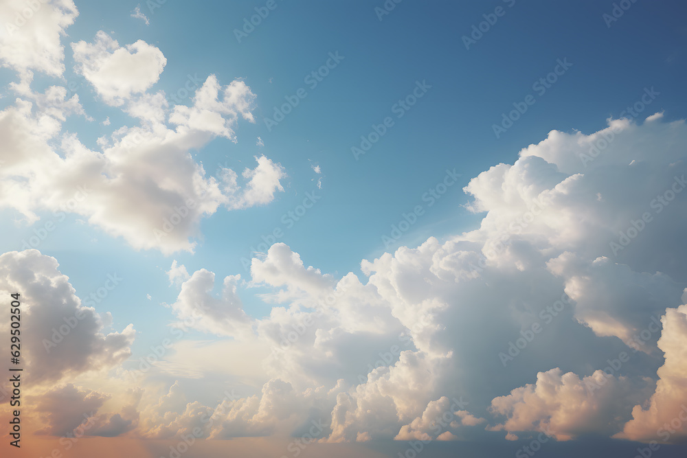 A blue sky and a clouds background A blue sky and a clouds background