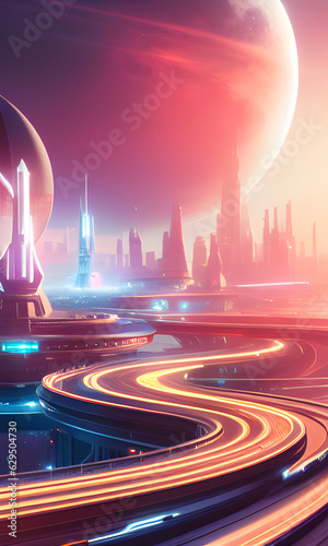Future city. Generative AI