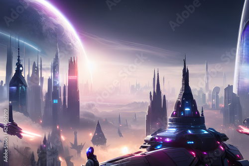 Future city. Generative AI
