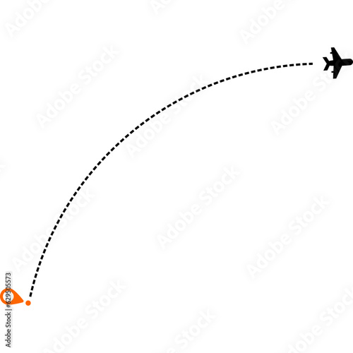 Airplane Travel Route © Irvan