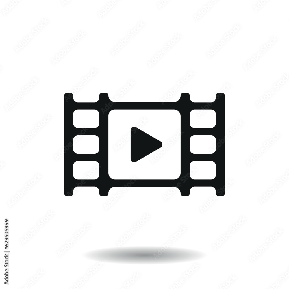 Frame play icon vector illustration. Cinema on isolated background. Film sign concept. Frame play icon vector illustration. Cinema on isolated background. Film sign concept.