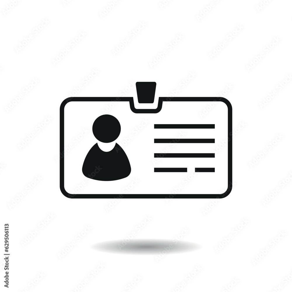 Id card icon vector illustration. Plastic card on isolated background. Identity sign concept. Id card icon vector illustration. Plastic card on isolated background. Identity sign concept.