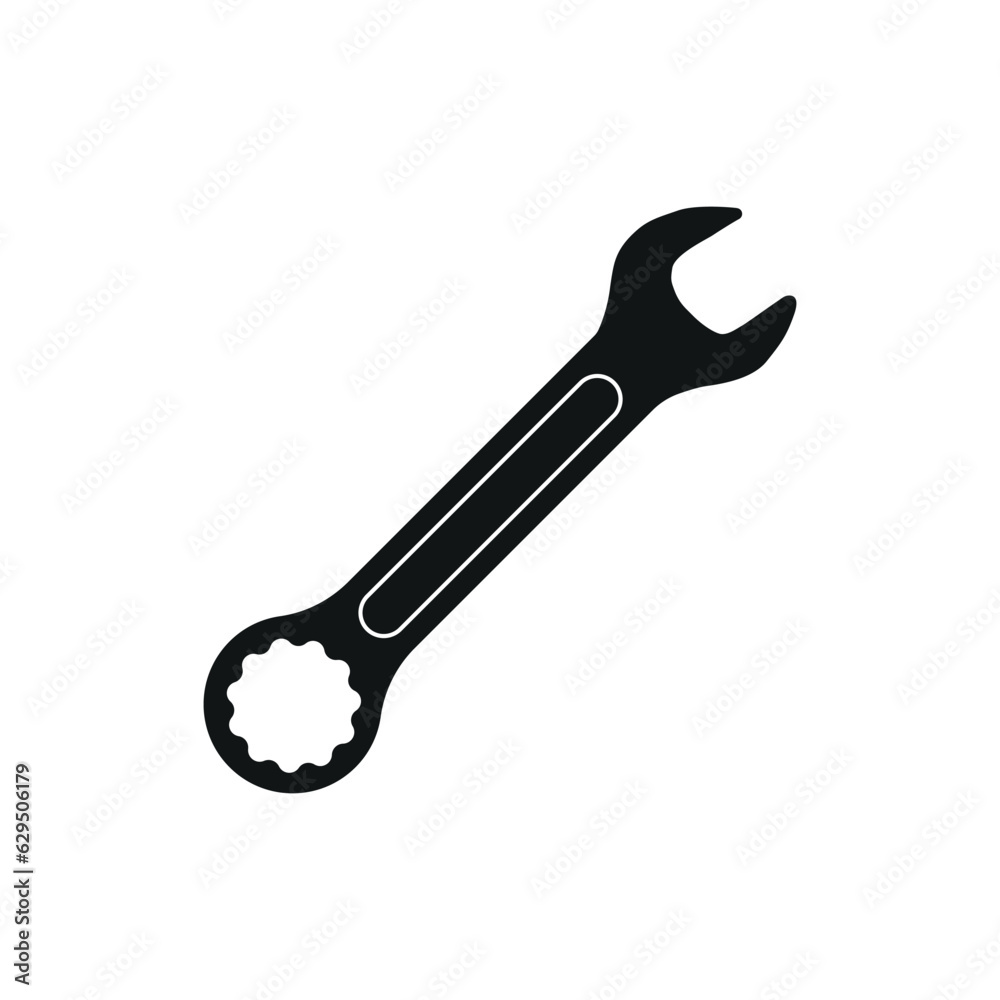 Spanner icon vector illustration. Symbol wrench on isolated background. Construction sign concept. Spanner icon vector illustration. Symbol wrench on isolated background. Construction sign concept.