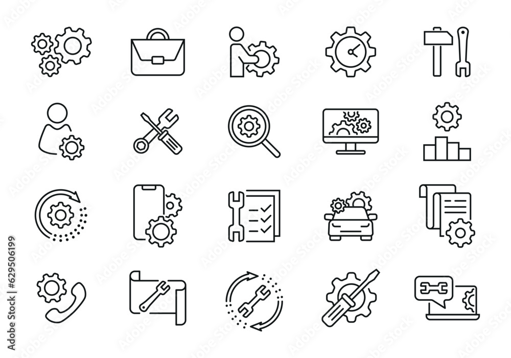 Repair icon vector illustration. Symbol gear on isolated background. Support sign concept. Repair icon vector illustration. Symbol gear on isolated background. Support sign concept.