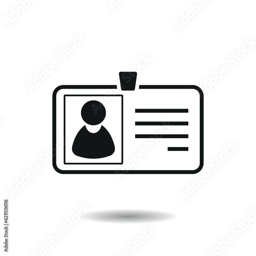 Id card icon vector illustration. Plastic card on isolated background. Identity sign concept.