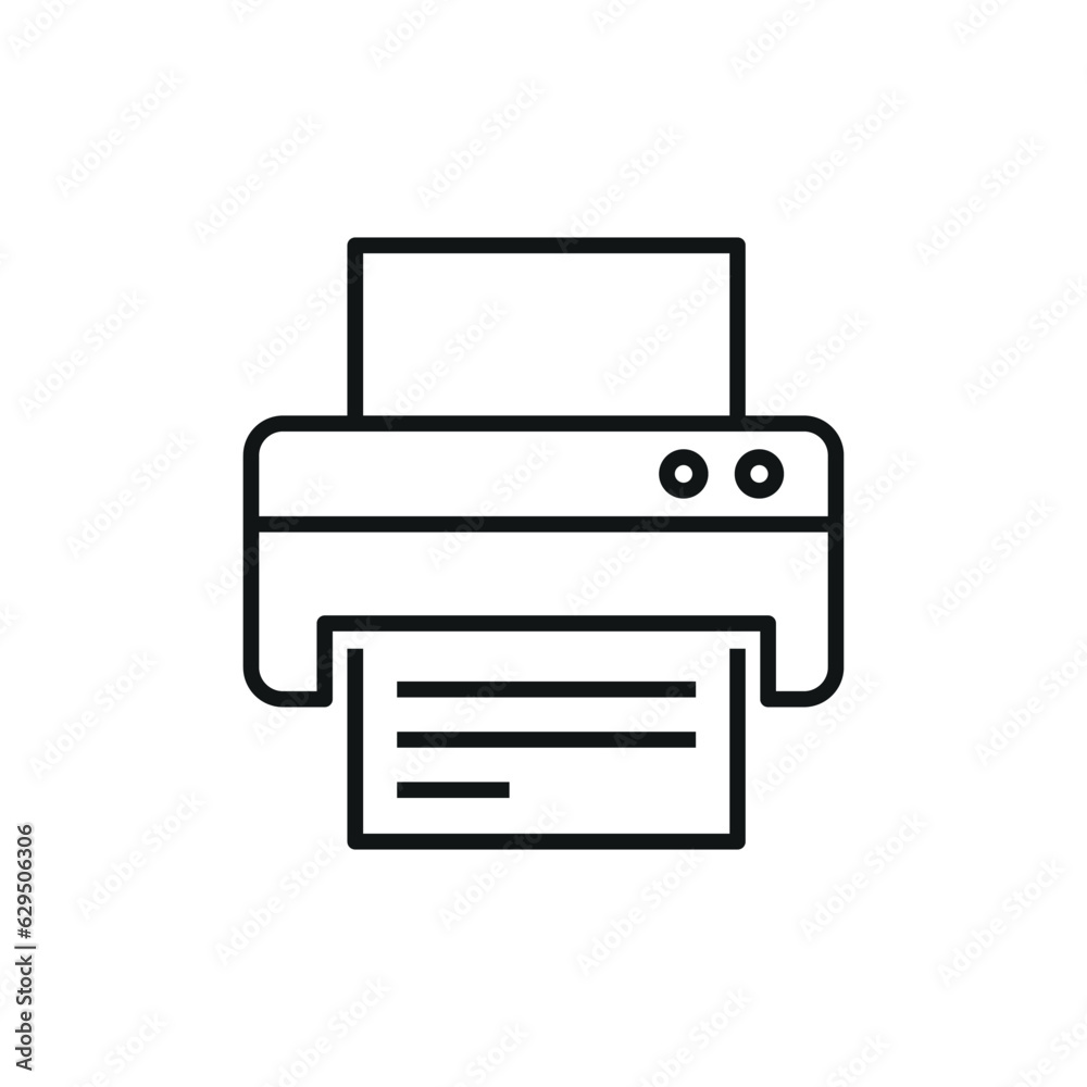 Printer icon vector illustration. Printout icon on isolated background. Print sign concept.