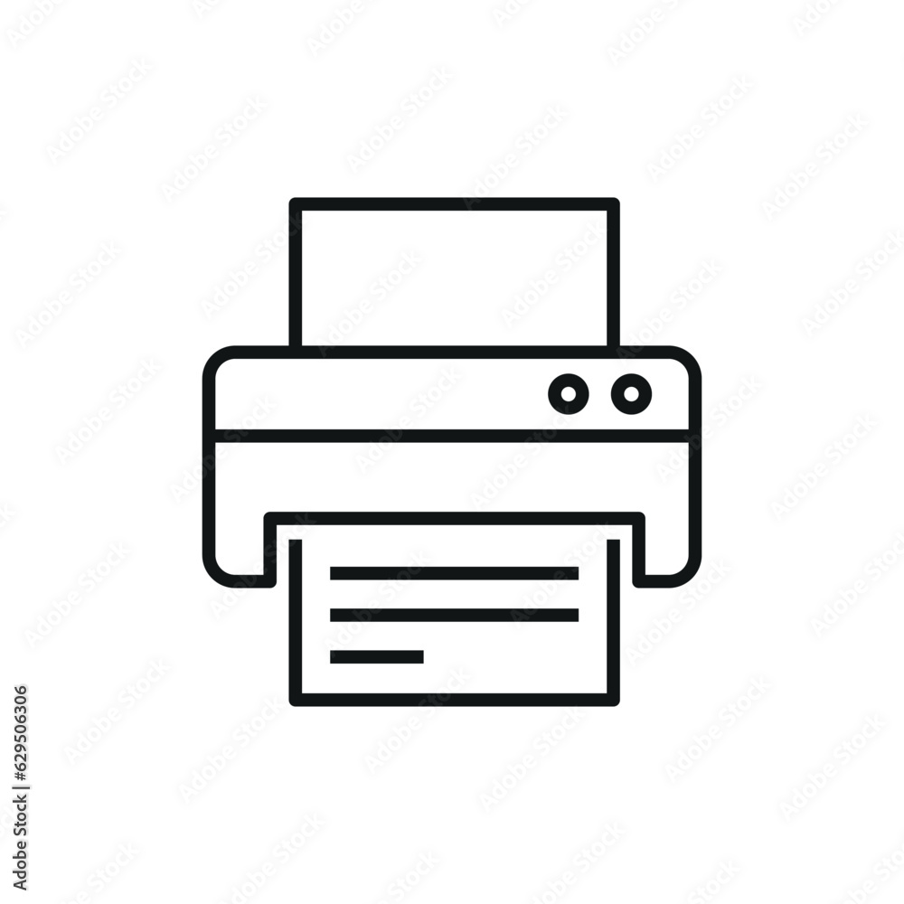 Printer icon vector illustration. Printout icon on isolated background. Print sign concept. Printer icon vector illustration. Printout icon on isolated background. Print sign concept.