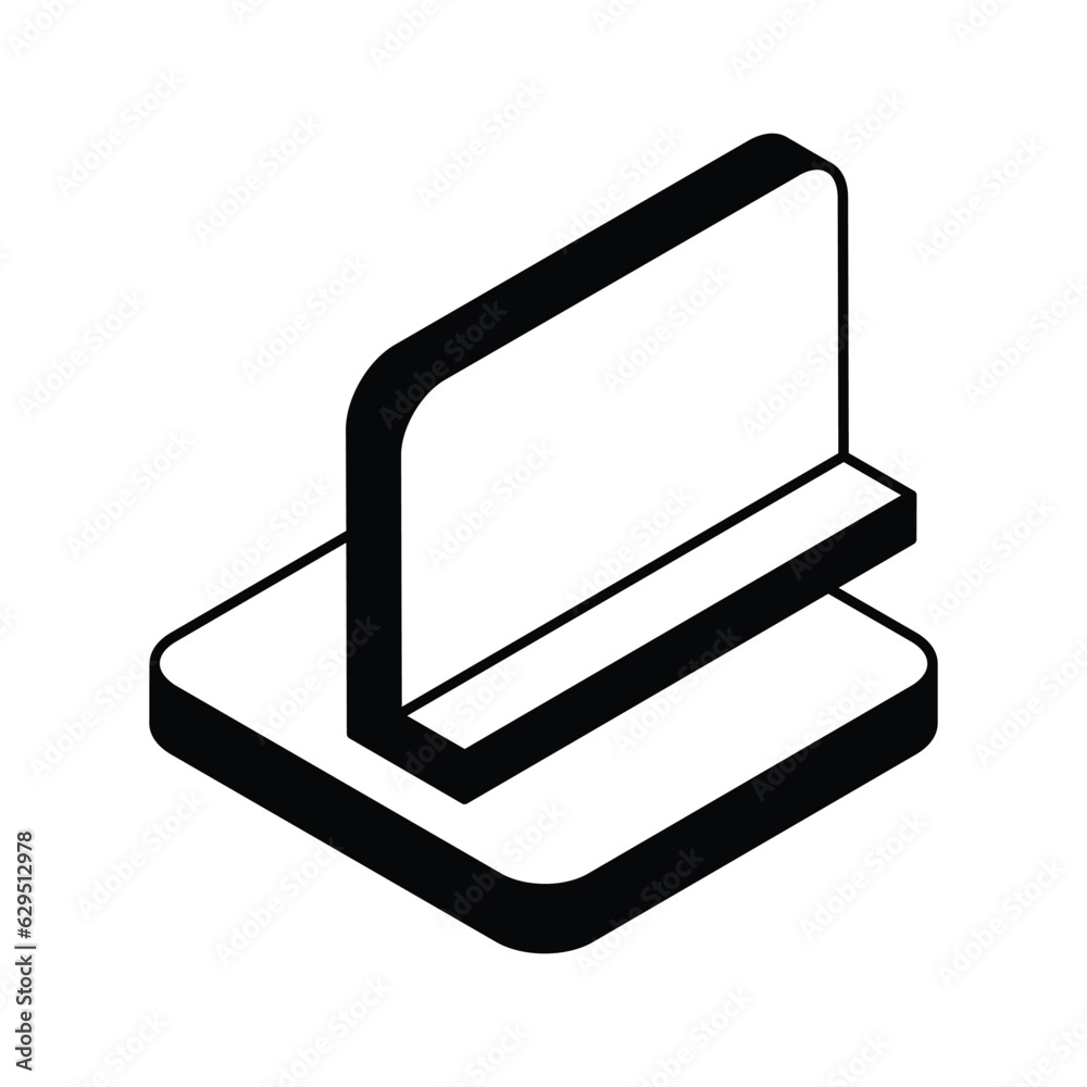 White Board icon, vector stock illustration. White Board icon, vector stock illustration.