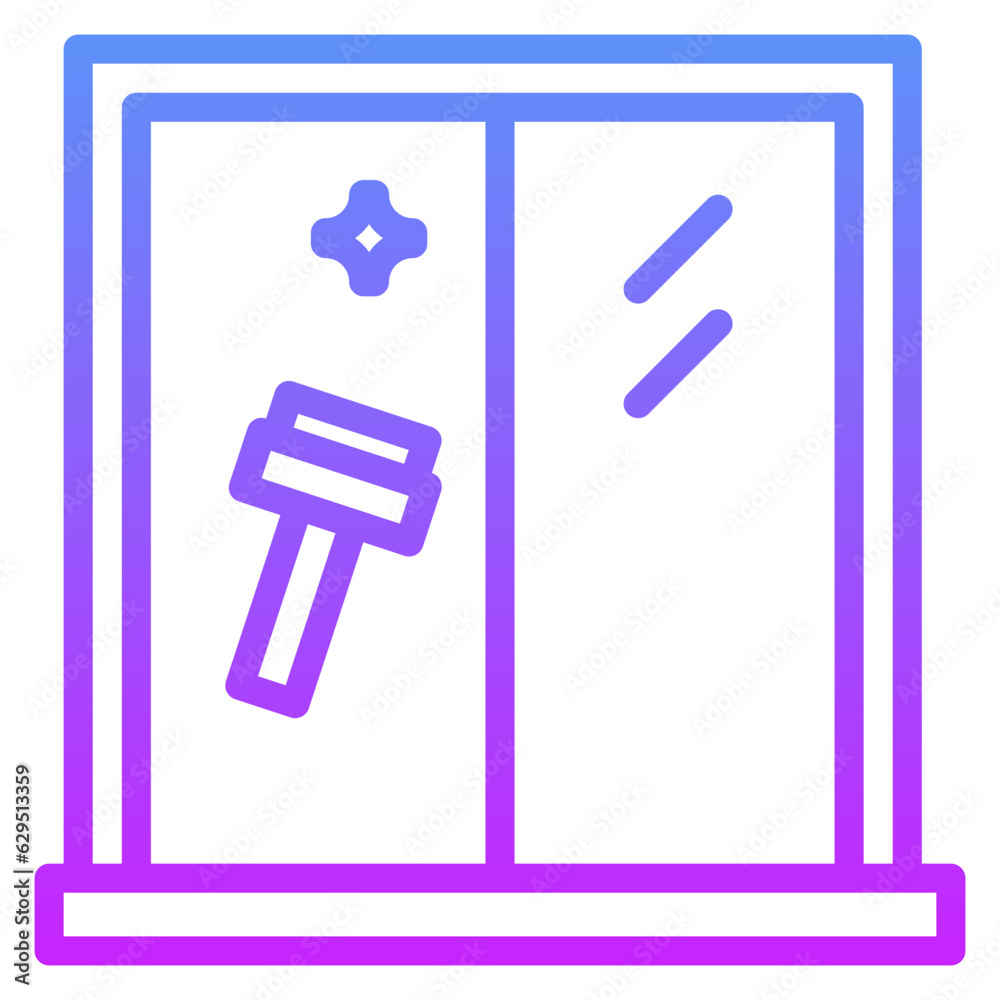 Cleaning Window Icon Cleaning Window Icon