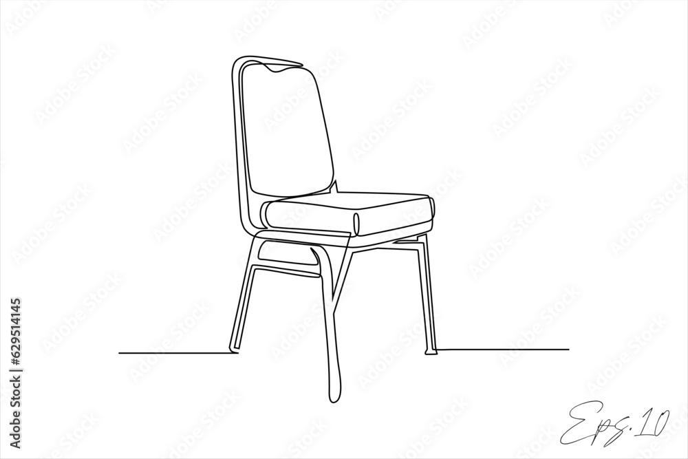 continuous line chairs white background continuous line chairs white background