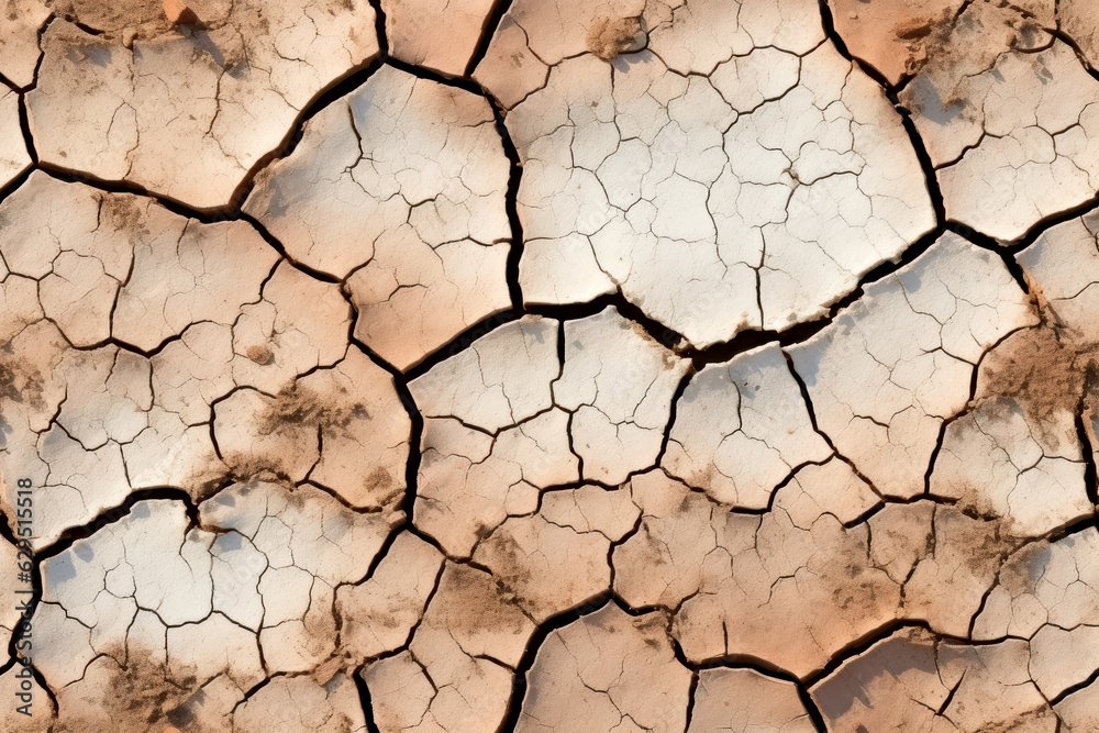 Seamless photorealistic cracked arid dry soil or earth texture. Generative AI Seamless photorealistic cracked arid dry soil or earth texture. Generative AI