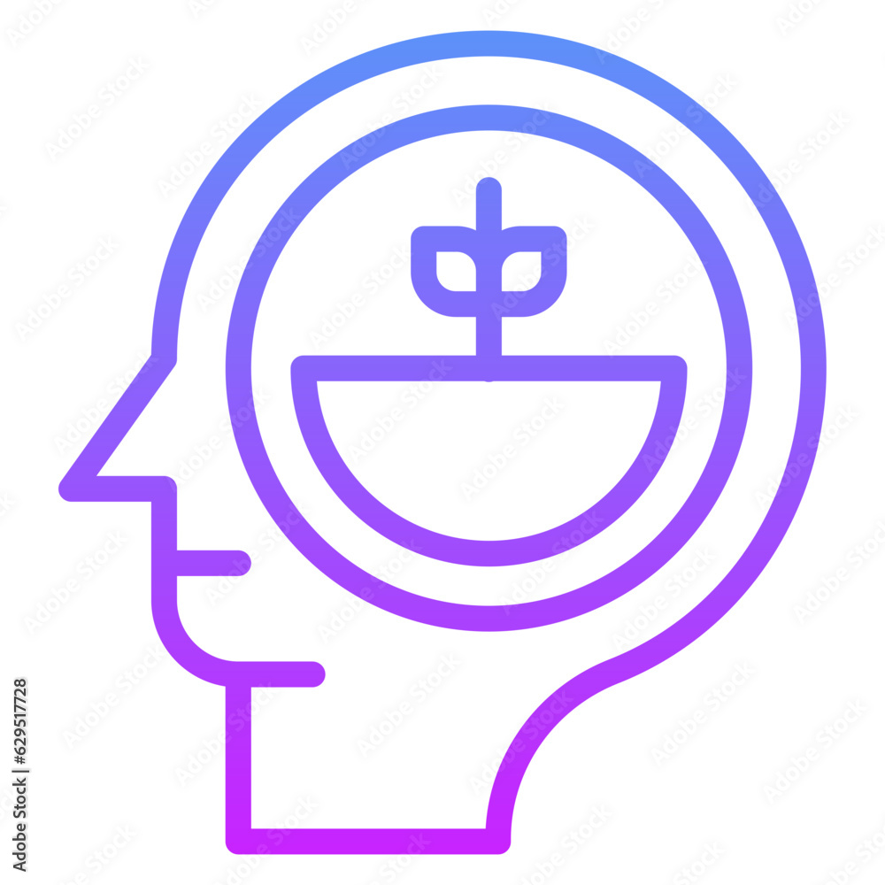 Mental Growth Icon Mental Growth Icon