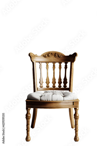 antique chair isolated on white background