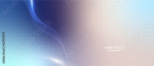 Abstract blurred color gradient background with Dynamic waves. Vector illustration

