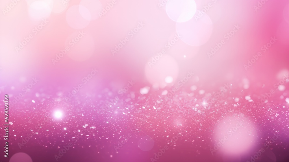 Pink glitter texture abstract bokeh background with copy space