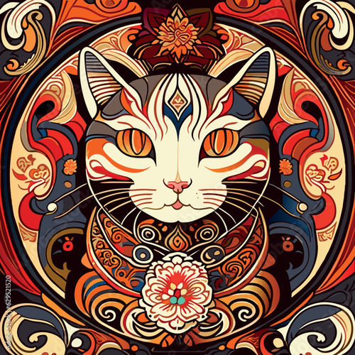 amazing cat in patterns