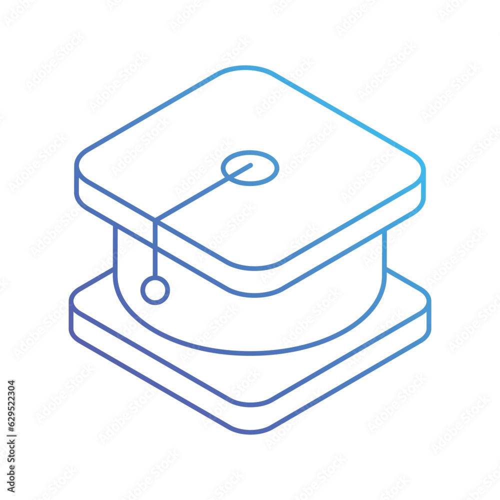 Graduation Cap icon, vector stock illustration. Graduation Cap icon, vector stock illustration.