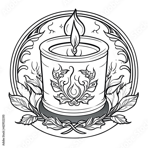 hand-drawn candle