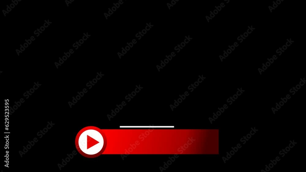 youtube subscribe button lower third with alpha channel