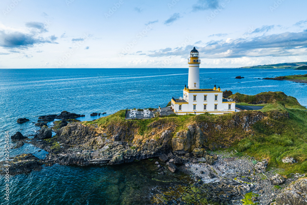 Turnberry Lighthouse, Turnberry Point Lighthouse, Trump Turnberry Golf Resort, South Ayrshire Coast, Scotland, UK