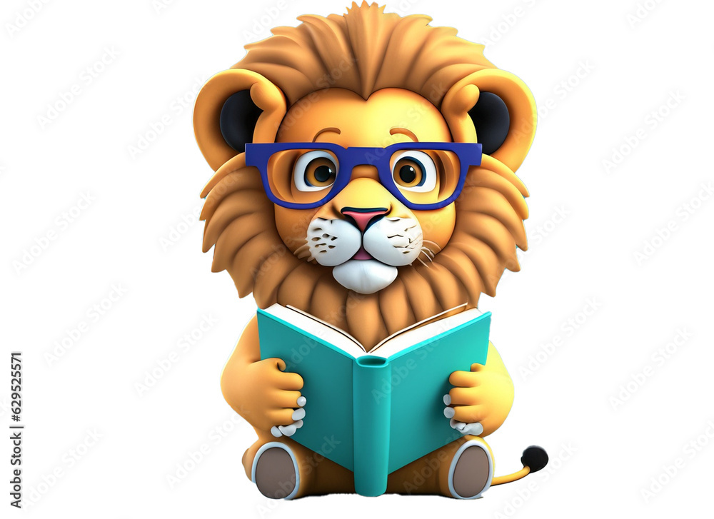 Little animal holding book Little animal holding book