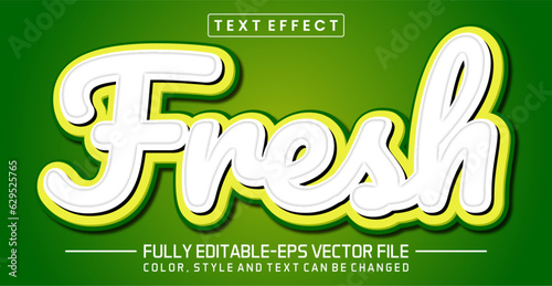 Fresh green font Text effect editable