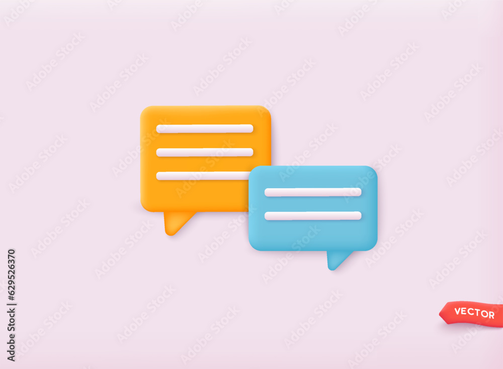 Speak bubble. Chatting box, message box. 3D Web Vector Illustrations. Speak bubble. Chatting box, message box. 3D Web Vector Illustrations.