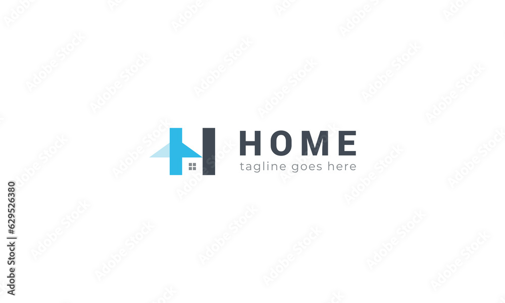 Letter H creative home logo Letter H creative home logo