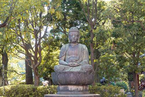 Amitabha Statue at Sensoji temple. largest and oldest temple in Asakusa Tokyo  Japan