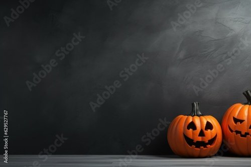 Halloween pumpkin background. Generate Ai