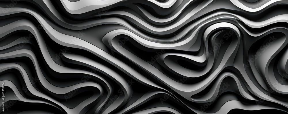 Black and white pattern of wavy shapes, in the style of free brushwork, abstract minimalism appreciator, brush strokes. Black and white pattern of wavy shapes, in the style of free brushwork, abstract minimalism appreciator, brush strokes.