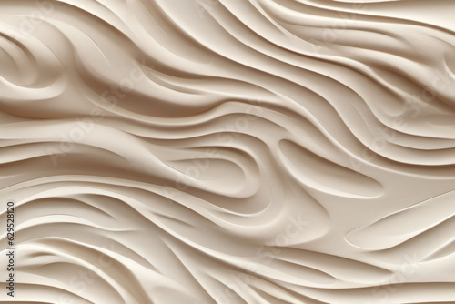 Seamless white sand with ripples texture. Generative AI