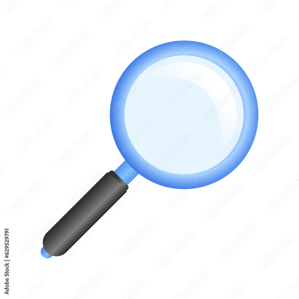 Flat Magnifying Glass Instrument Search Lens Symbol Vector Illustration Flat Magnifying Glass Instrument Search Lens Symbol Vector Illustration