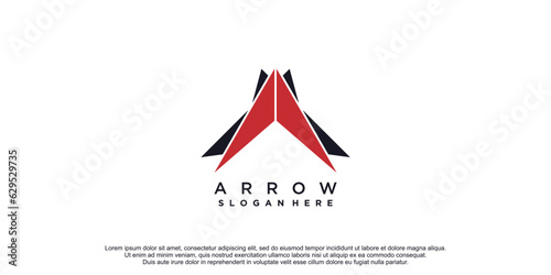 Target logo design with creative arrow concept