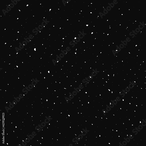 Black Space White Star Particles Background Vector Illustration