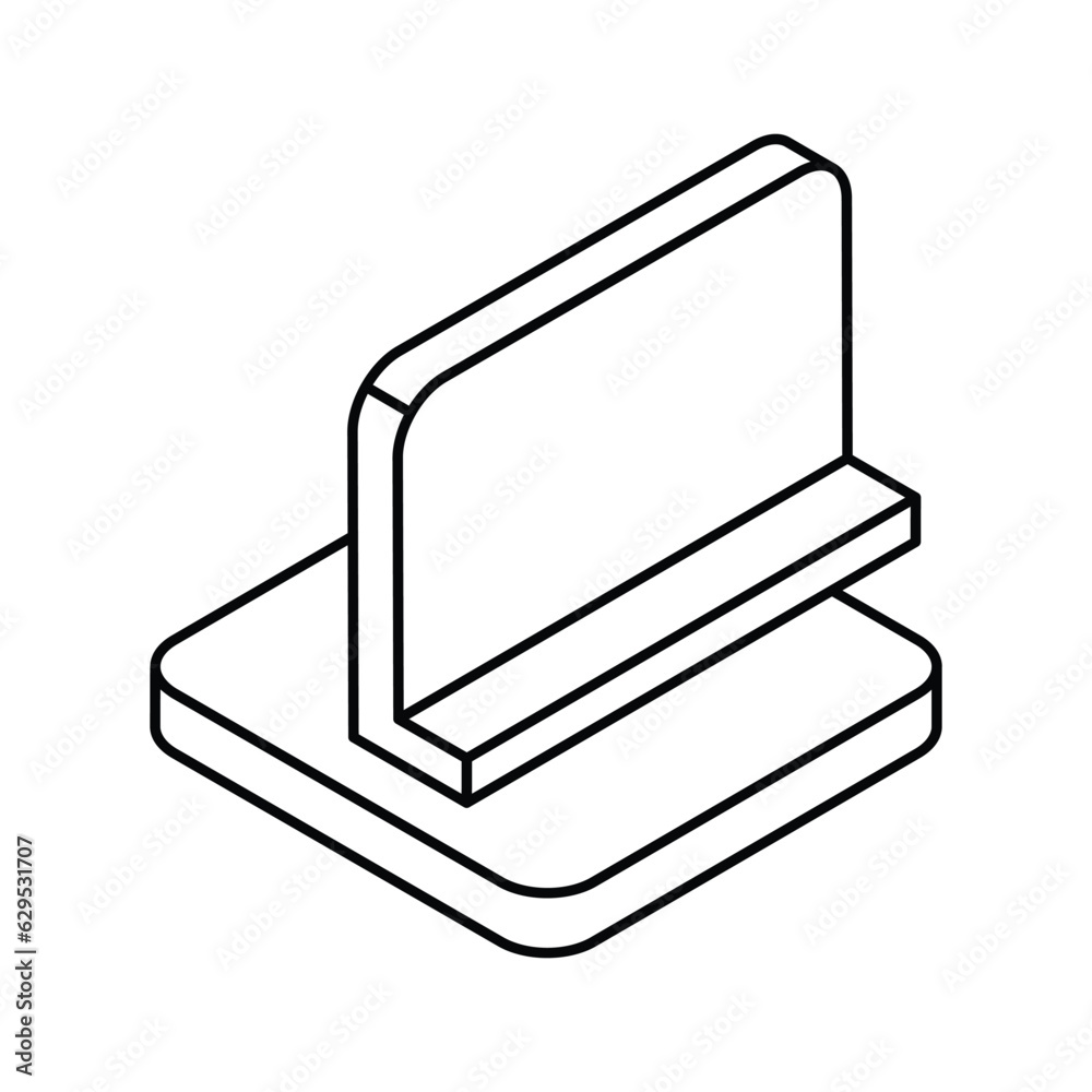 White Board icon, vector stock illustration. White Board icon, vector stock illustration.