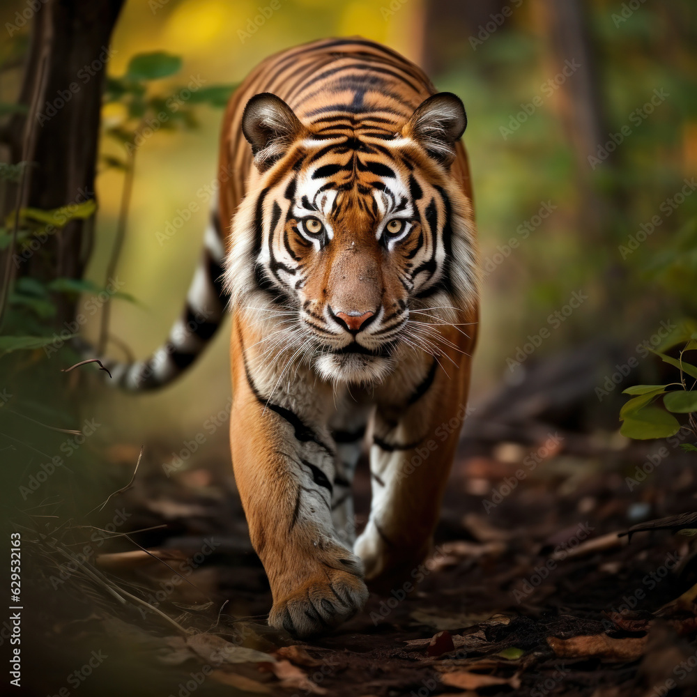 Obraz premium Tiger, Wildlife Photography, Generative AI