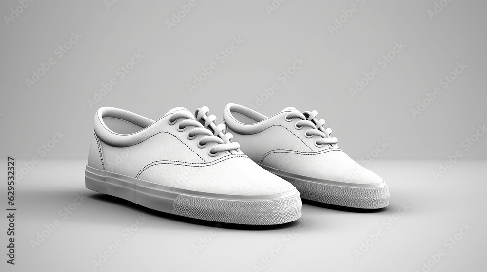 New and white sneackers mockup with classic design to customize New and white sneackers mockup with classic design to customize