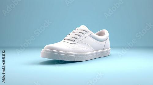 New and white sneackers mockup with classic design to customize 
