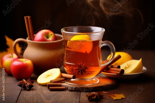 Homemade fruit tea. Generate Ai